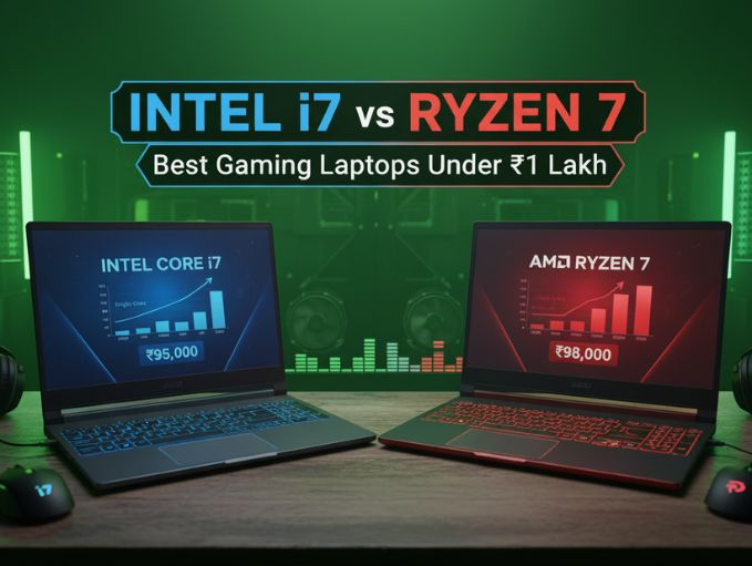 Intel i7 vs Ryzen 7 Best Gaming Laptops Under ₹1 Lakh