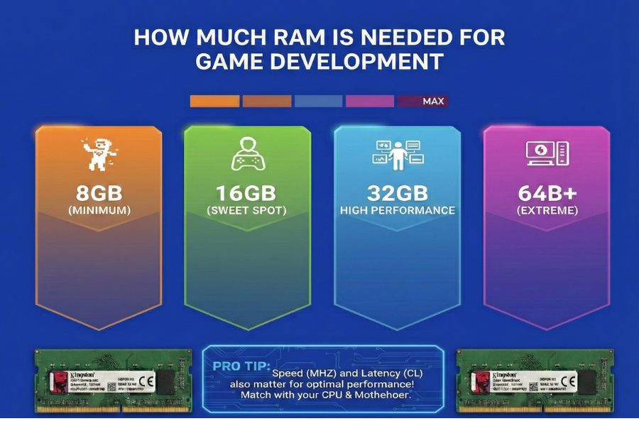 How Much RAM Is Needed for Game Development?